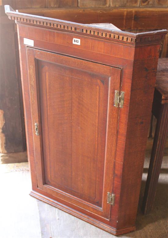 Oak corner cupboard